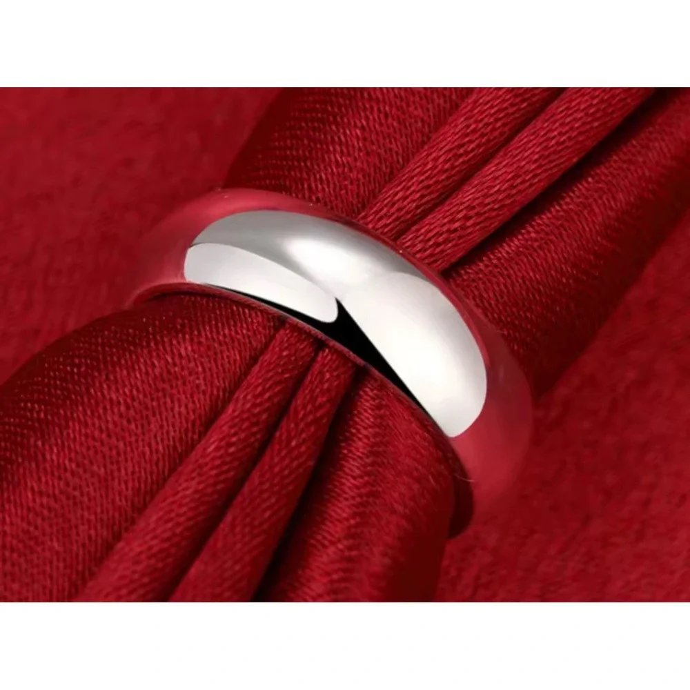 NEW Adjustable 6mm‎ Sterling Silver Band Thumb Ring Finger Midi Ring
